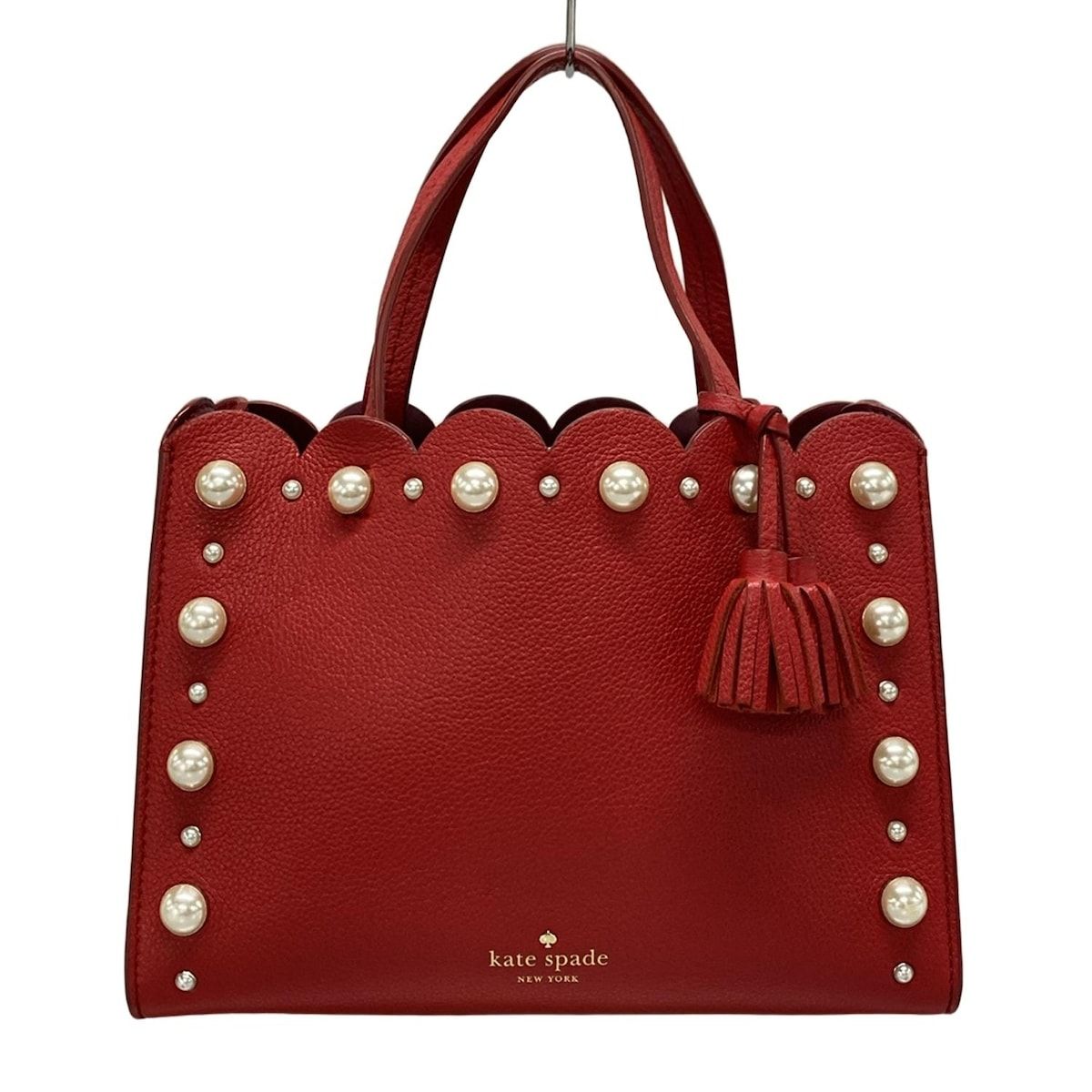Kate spade ケイトスペード ハンドバッグ - レッド タッセル レザー