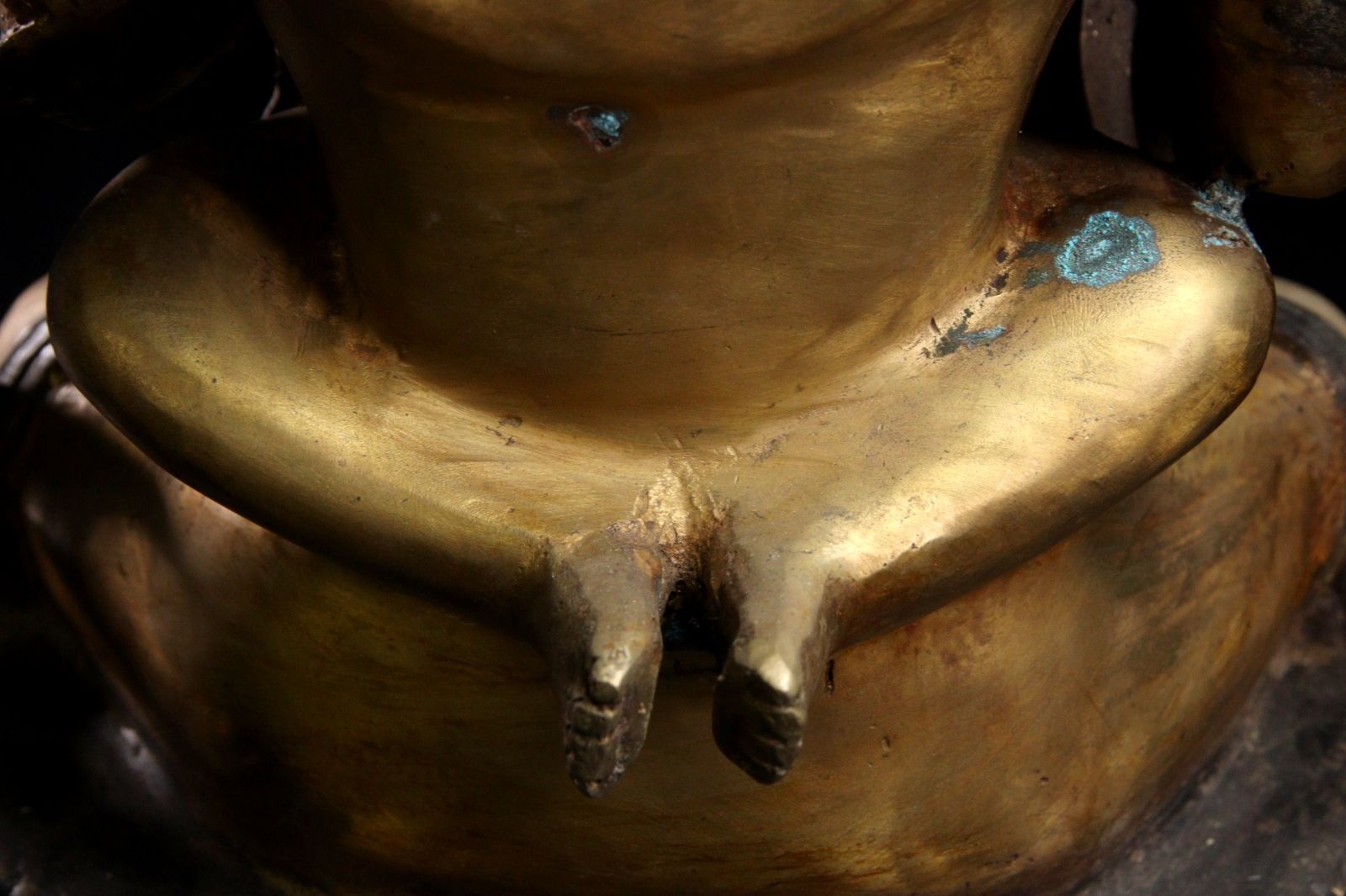 仏教美術 銅製 歓喜仏 37cm 6930g チベット仏教 仏像唐物骨董 楾