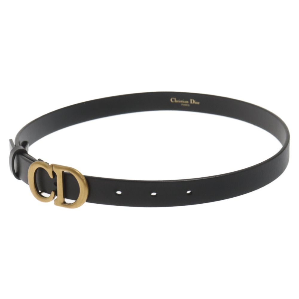 【美品】クリスチャンディオール　ベルト　CDバックル　黒 Dior - Dior ディオール ベルト オブリーク CDバックル