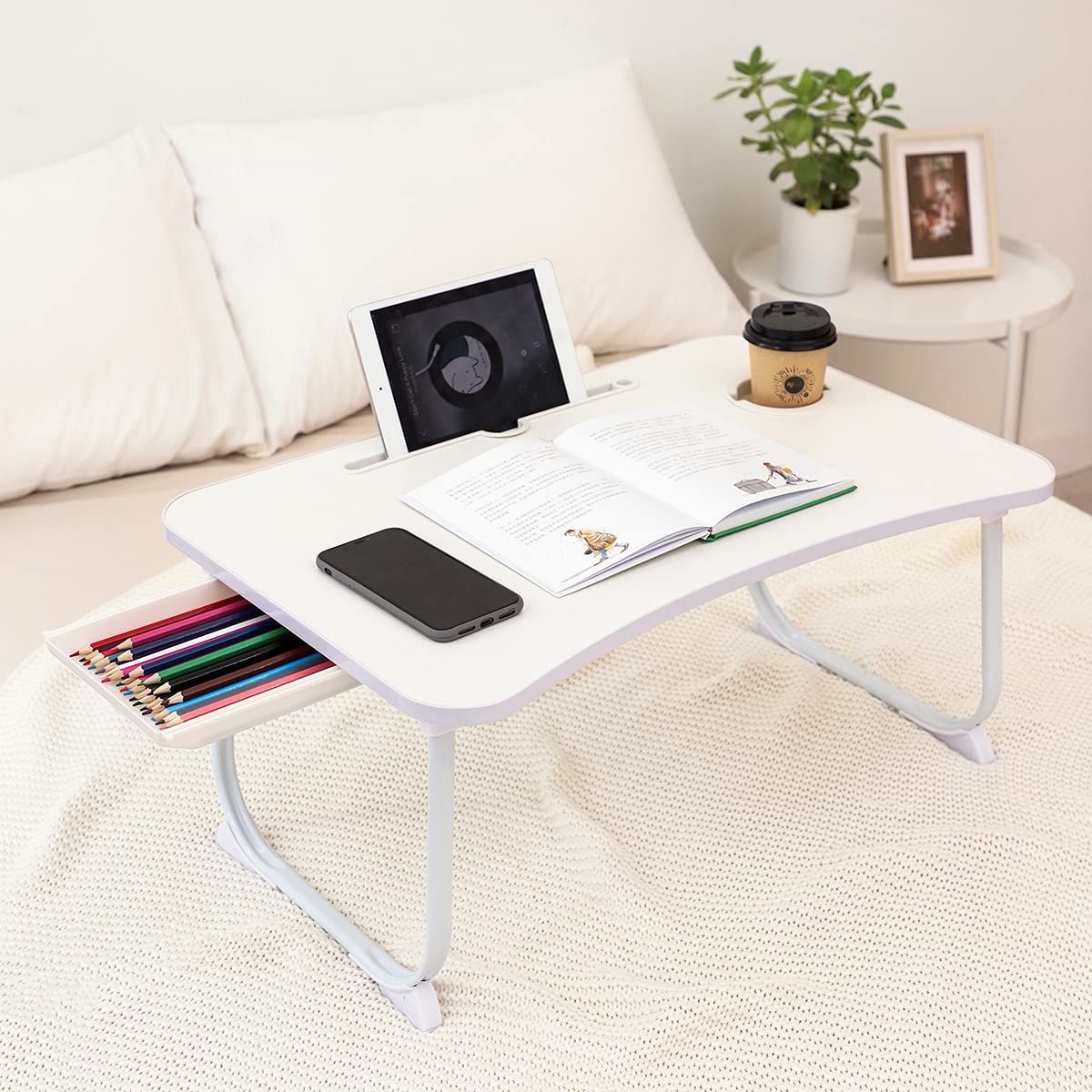 Benjiu 折りたたみテーブル 折り畳みテーブル ローテーブル ベッド