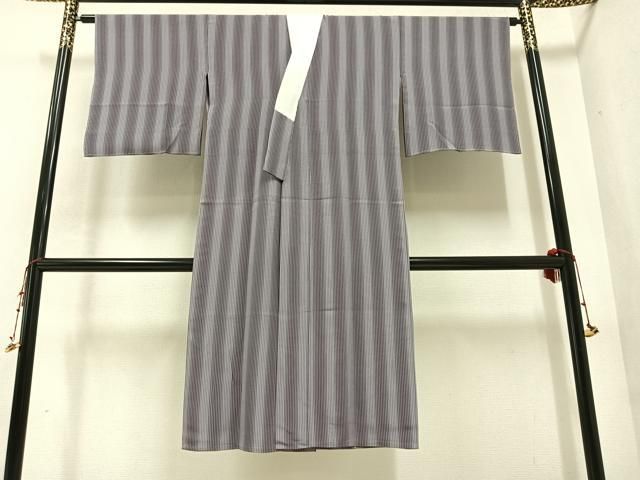 平和屋着物●長襦袢 単衣 間道 正絹 AABA8184ph