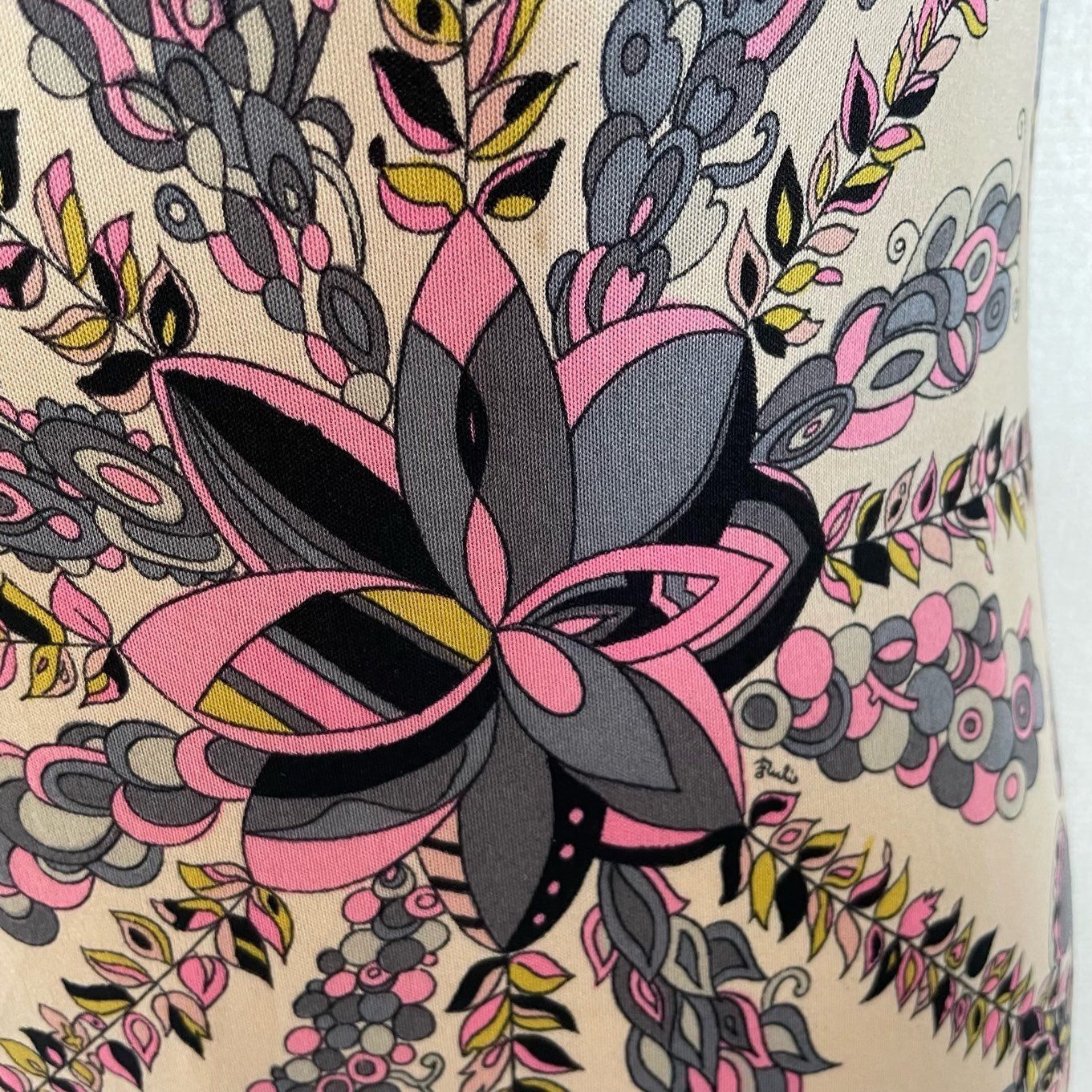 エミリオプッチ ヴィンテージ 半袖 ワンピース グレー×ピンク