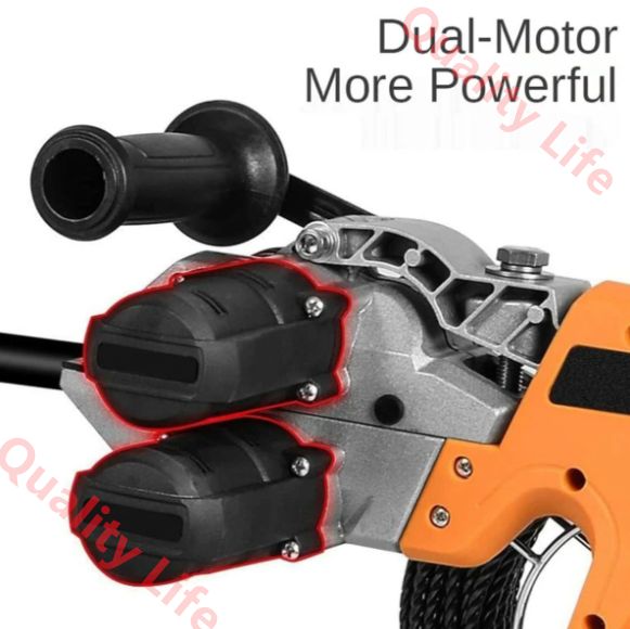 壁を通して電気技師ワイヤープーラー バッテリー2個付きワイヤー電線引っ張りツール 40M 分自動電気ストリングマシン 建設水力ネットワーク通信用 HRDEVELOPMENT_JP