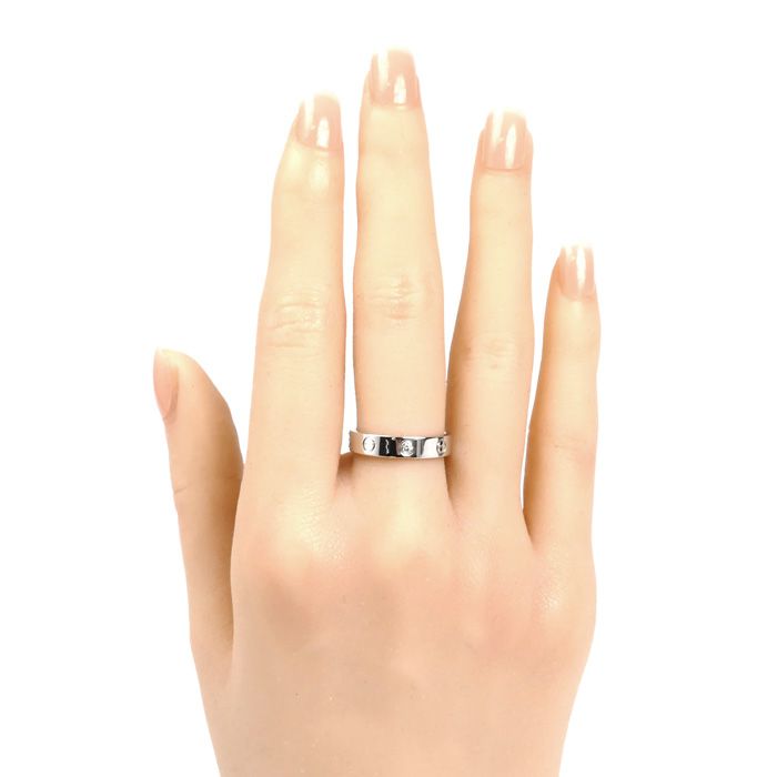 CARTIER カルティエ K18WG ホワイトゴールド ミニラブ 1Pダイヤ