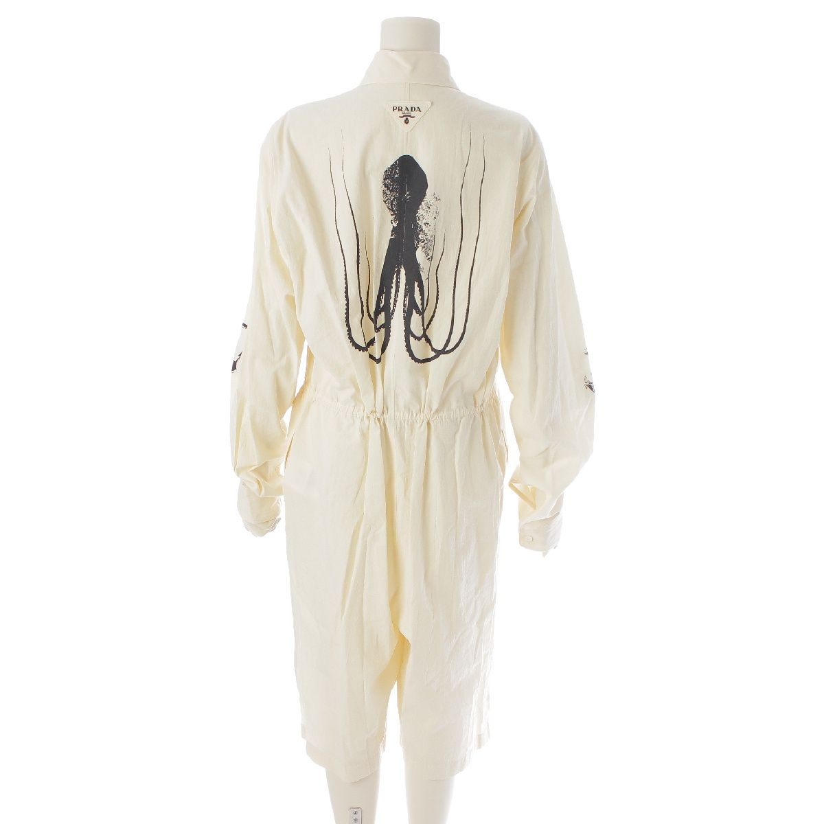 プラダ 22SS コットン プリント トライアル ロゴ タコ 人魚 魚拓