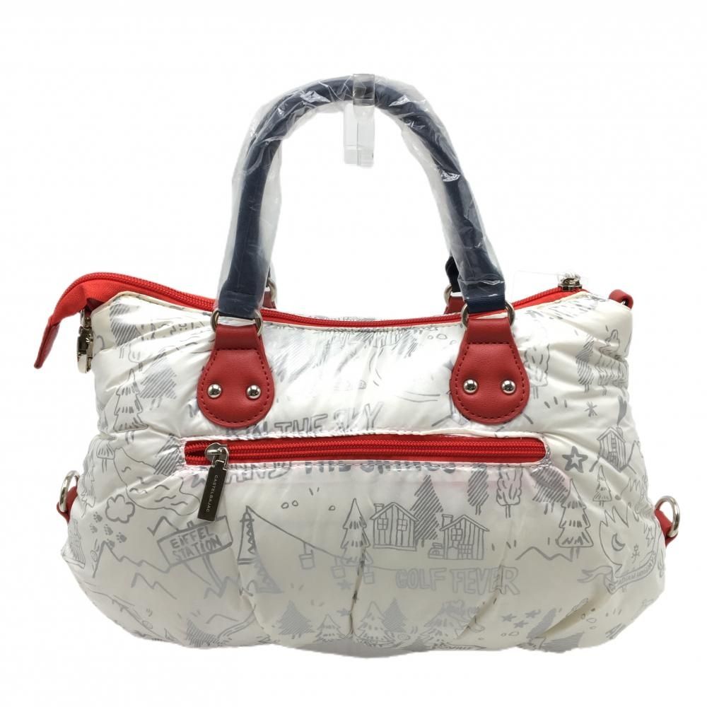 新品】カステルバジャック 2WAYカートバッグ 白×シルバー 総柄