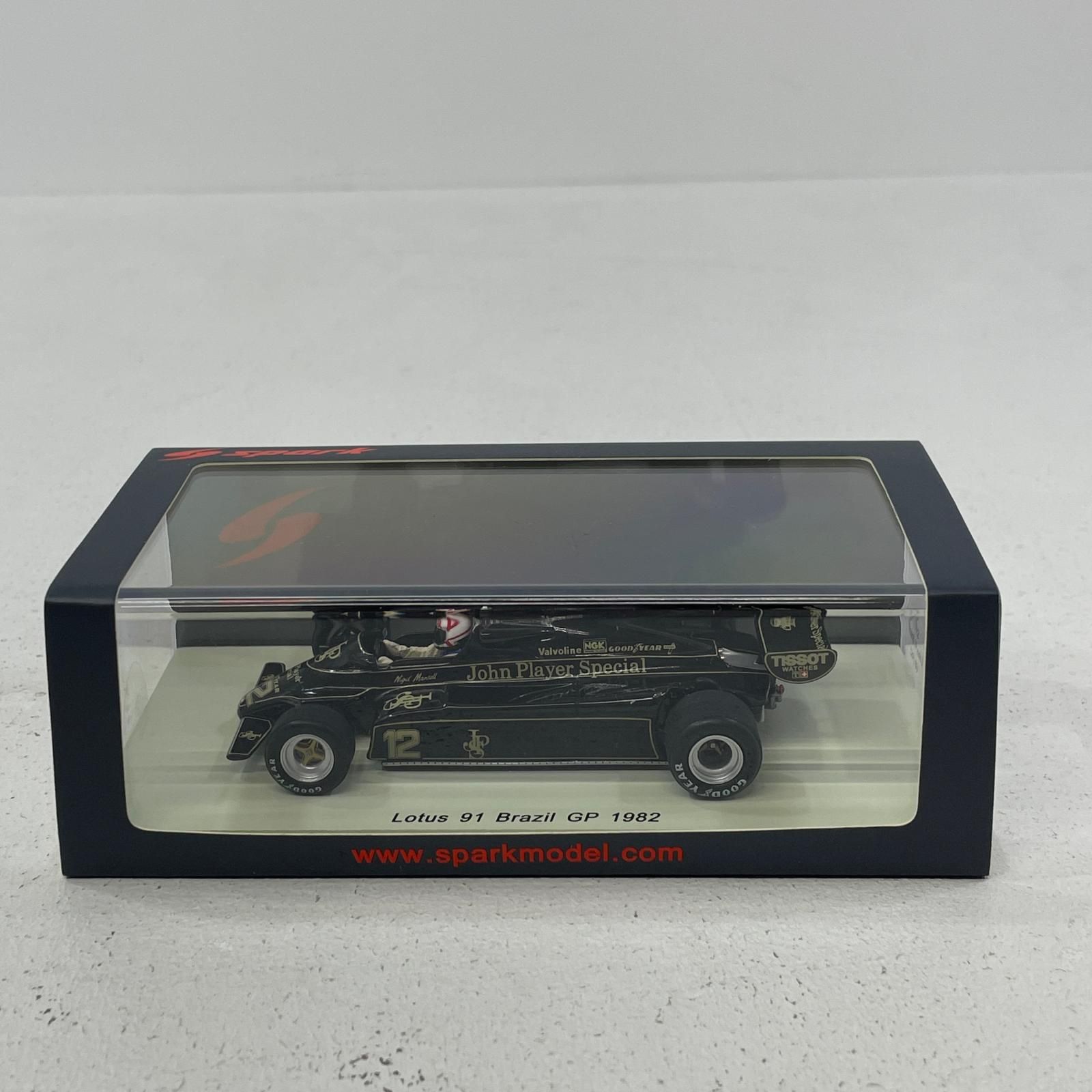 【尾張小牧店】 中古  Spark/スパーク 1/43 Lotus 91 No.12 3rd Brazil GP 1982 Nigel Mansell【727】 尾張小牧店】 中古 Spark/スパーク 1/43 Lotus 91 No.12 3rd