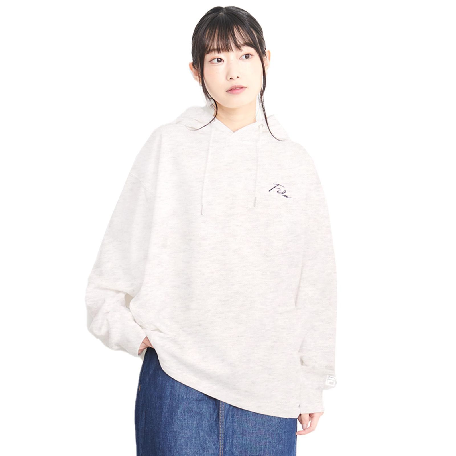 Size L_Color ホワイト フィラ パーカー レディース スウェット 長袖 カジュアル ゆったり ブランド 丈夫 ロゴ 柔らかい オシャレ グラデーション人気 キャンプ洋服 韓流 アウトドア tシャツ 裏起毛 無地 おもしろ FH7949 ホワイト