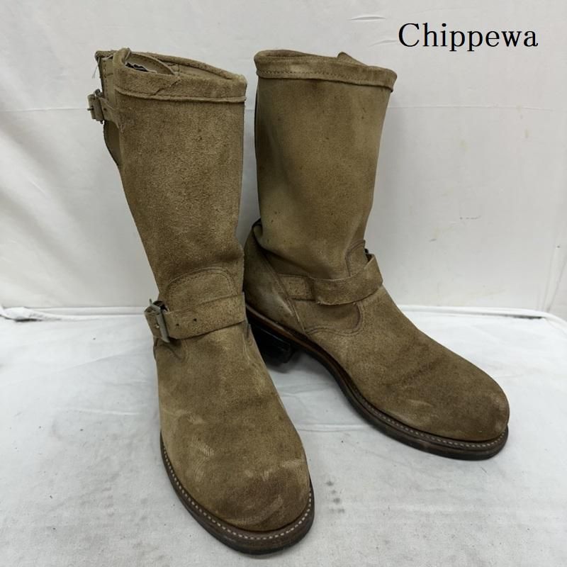 PT83 黒タグ CHIPPEWA チペワ 90863 エンジニアブーツ 9E 良品 PT83 黒タグ 93年】Chippewa チペワ スエード