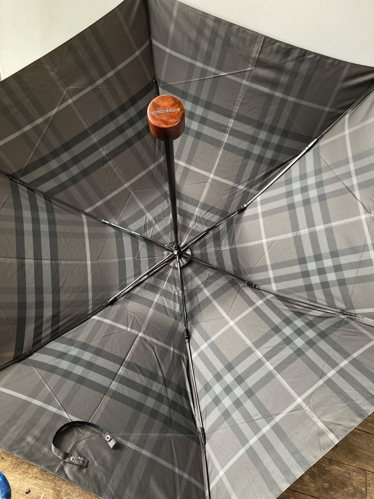 バーバリー 折り畳み傘 新品】 折り畳み傘 チェックアンブレラ 102cm