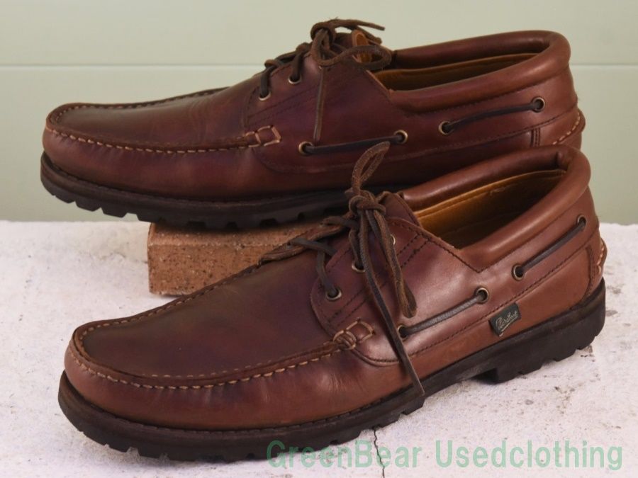 Y012◆メンズ Paraboot モカシンシューズ 茶 28cm