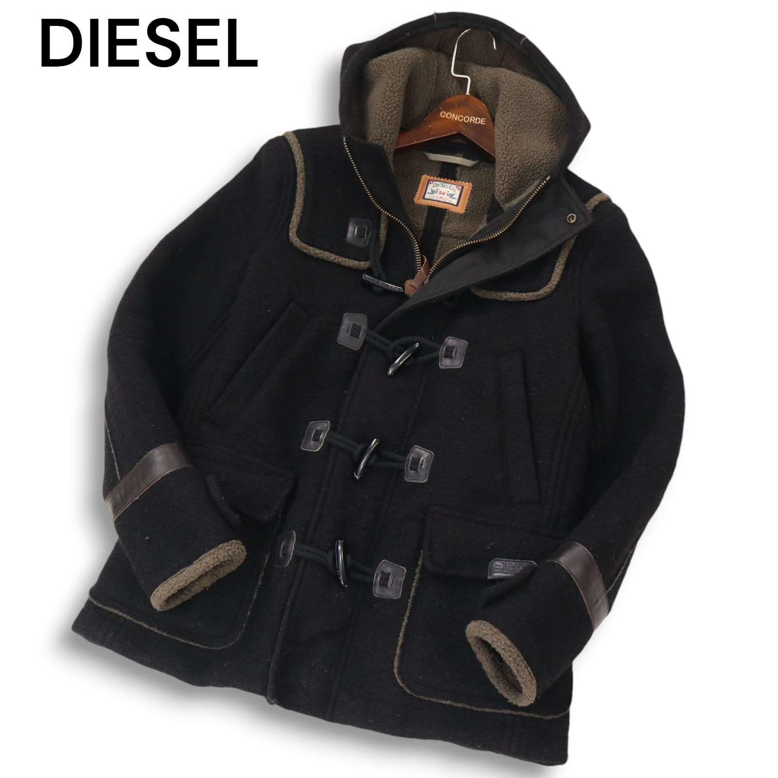 イタリア製☆ DIESEL ディーゼル 秋冬 裏ボア☆ 圧縮ウール ダッフル 
