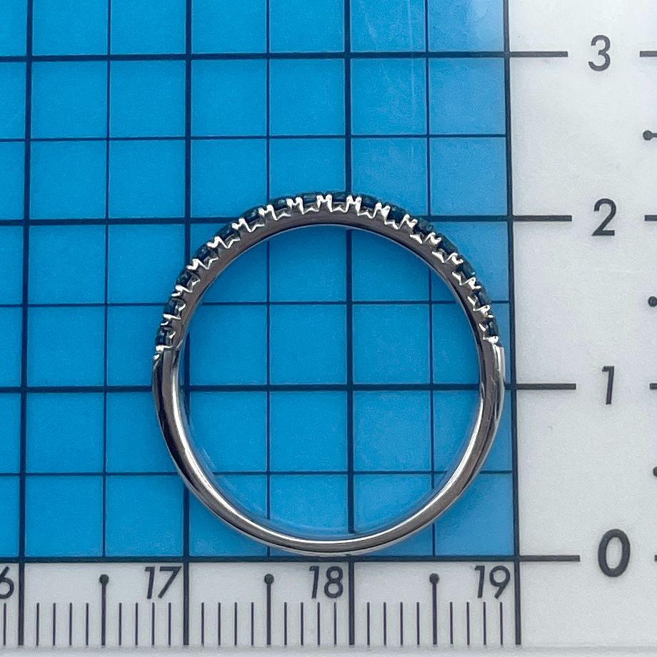 K18WG ブルーダイヤ 0.35ct ハーフエタニティリング/24-4741 - メルカリ 
