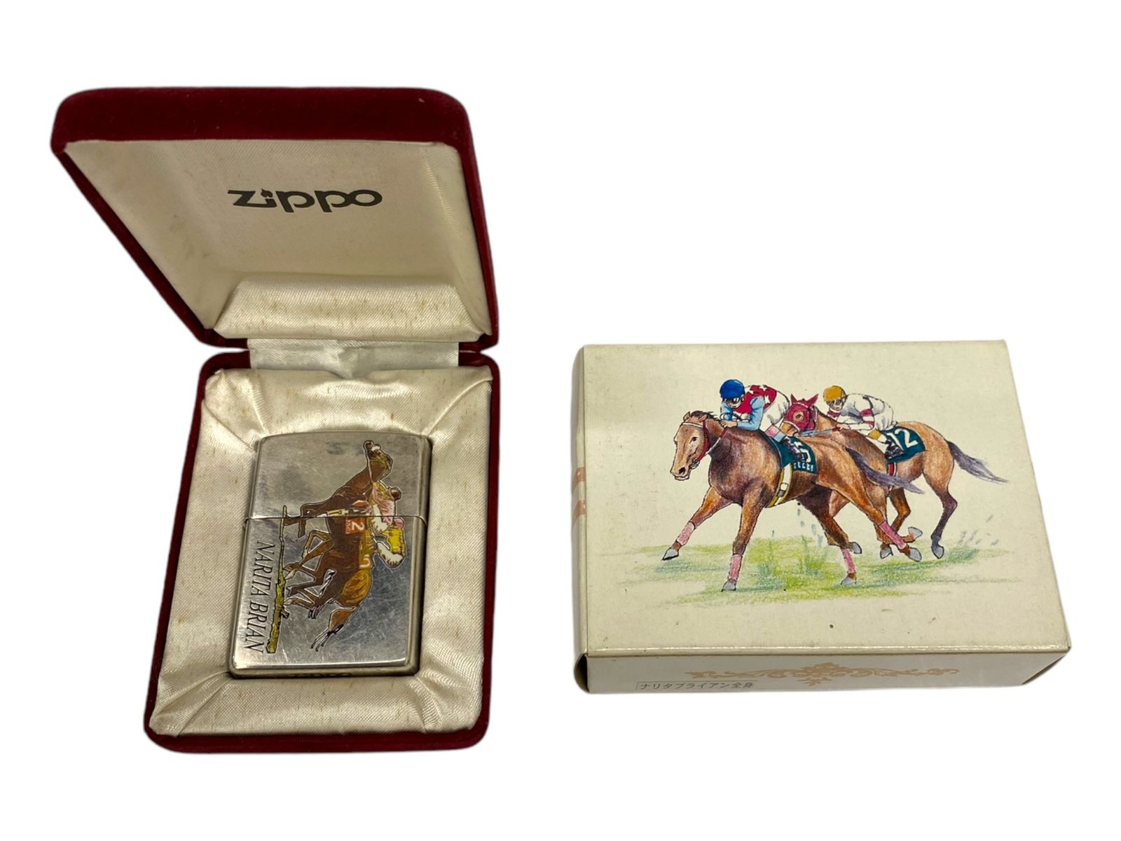 ★ZIPPO/ジッポー オイルライター ナリタブライアン スターリングシルバー/1997年製/喫煙具/ケース付き/競馬＃10290654 ナリタブライアン ジッポーオイルライター