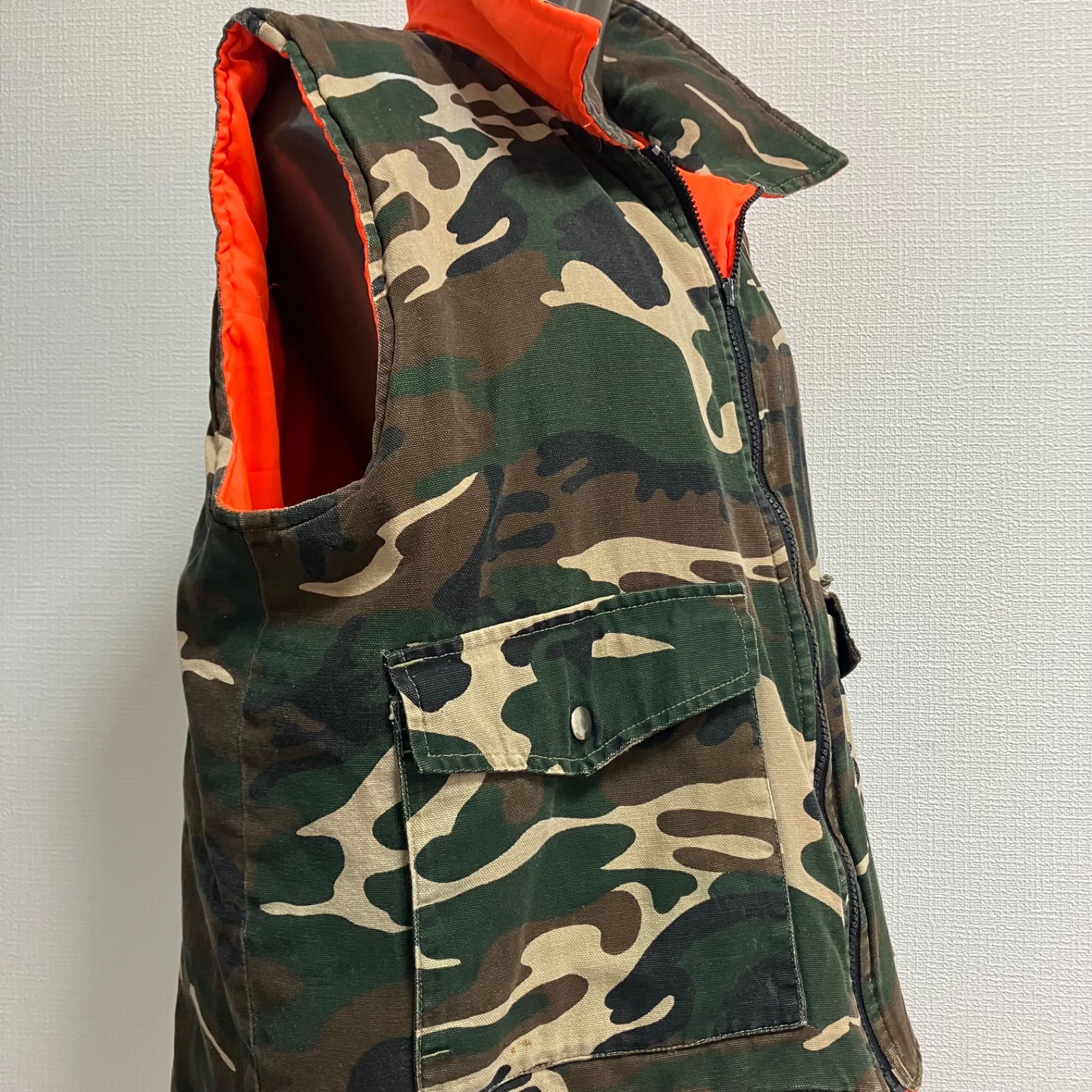 目立つ！裏原宿スタイル SPORTS AFIELD カモ柄ハンティングベスト L 