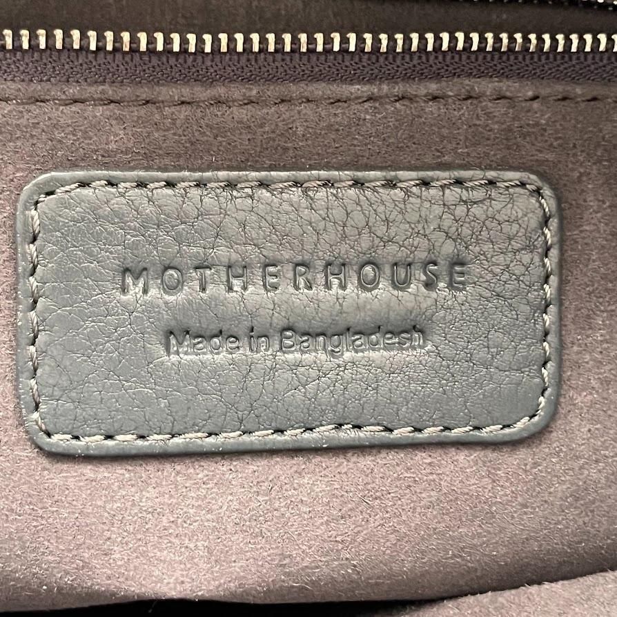 現行 MOTHER HOUSE マザーハウス リニアジップ トートバッグ L 肩掛け 手提げ レザー 本革 グレー 通勤通学 ビジネス A4 PCポケット KARIMZIABAT_FR