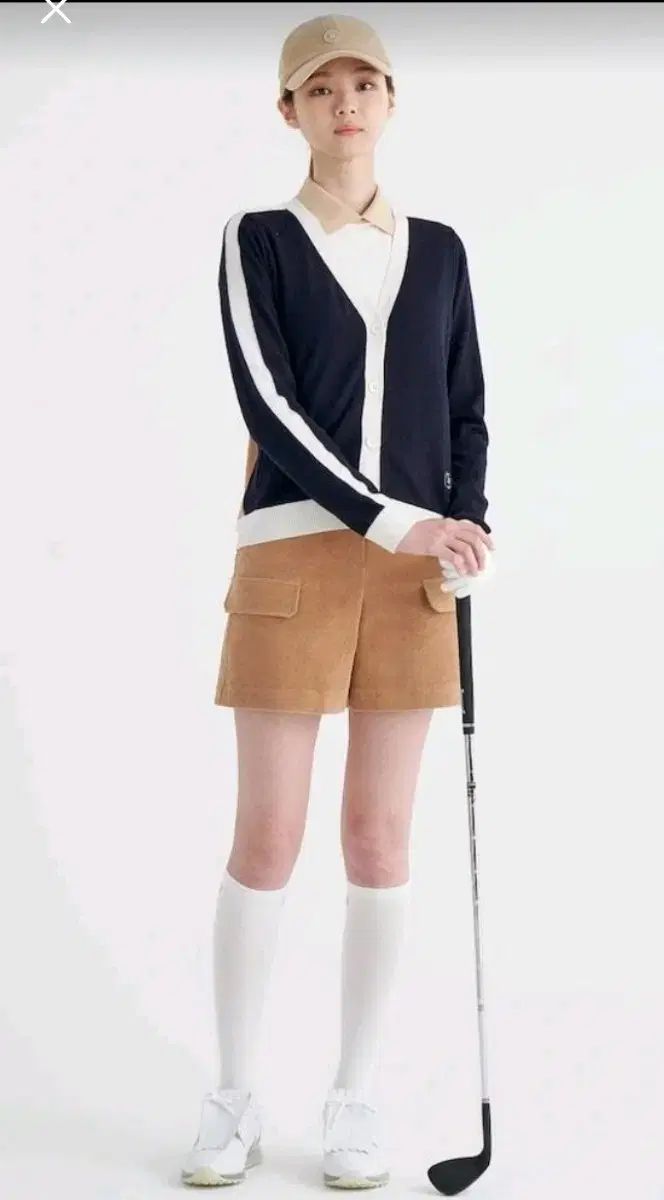 BEANPOLEGOLF ビンポールゴルフ レディース ネイビー COLOR ブロック カーディガン