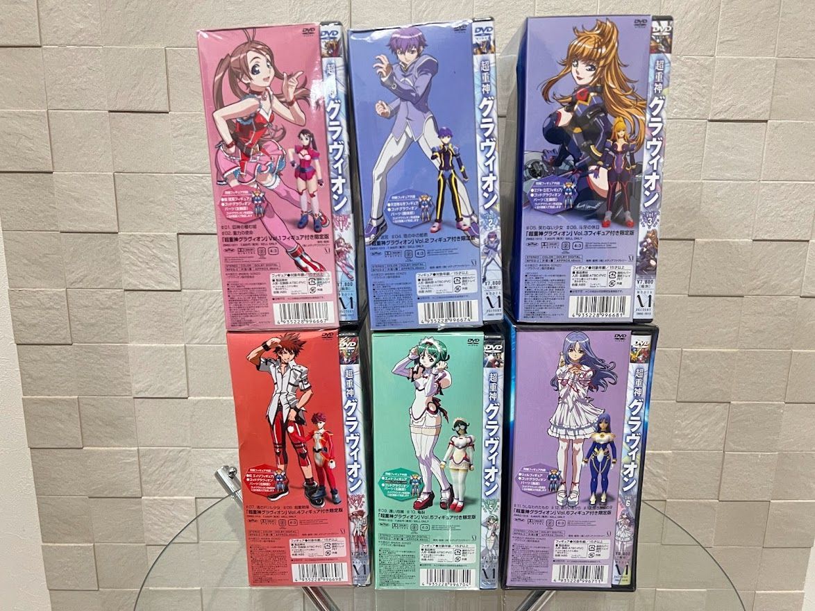 超重神グラヴィオン DVD 6巻セット　フィギュア付き限定版　未開封 未開封/全巻フィギュア付き限定版】DVD 超重神グラヴィオン 全6