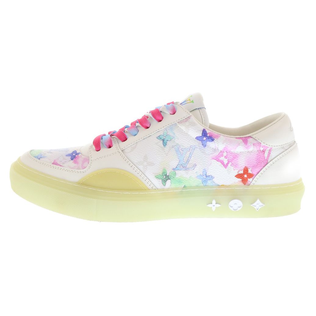 LOUIS VUITTON (ルイヴィトン) LVオリライン ウォーターライン レザー ローカットスニーカー ホワイト/マルチ LD0221