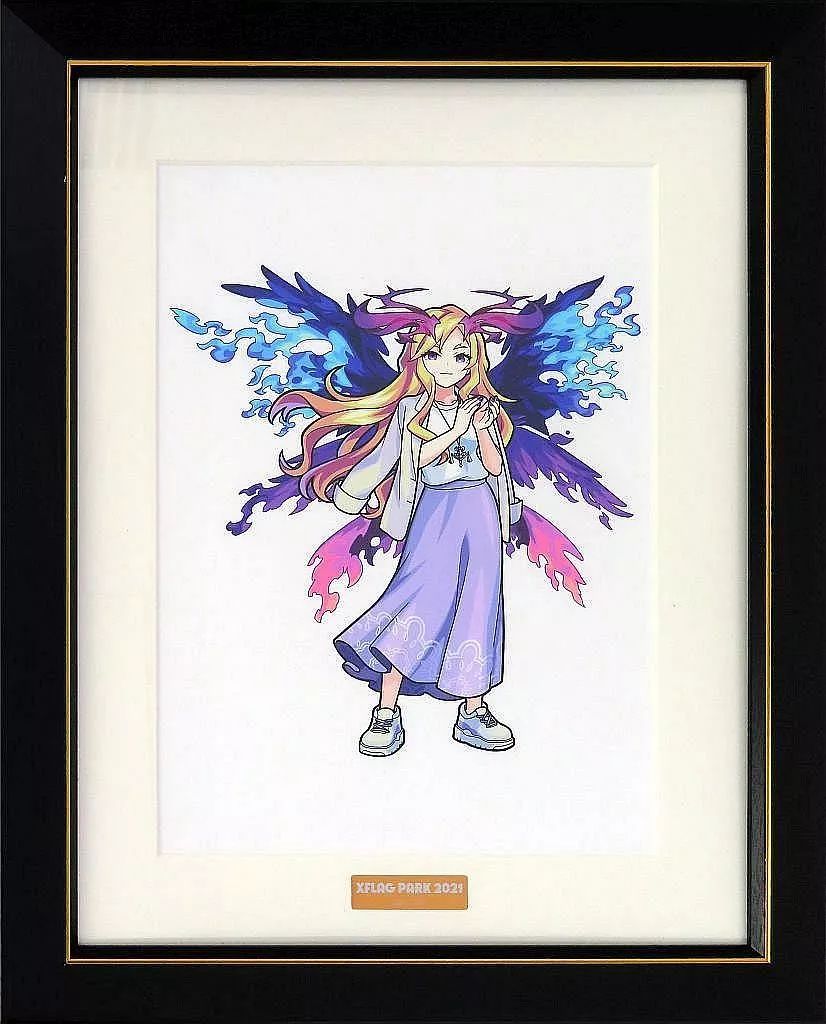 【】原画イラストボード 付属品付)高精細複製イラスト「ルシファー」～XFLAG PARK 2021～