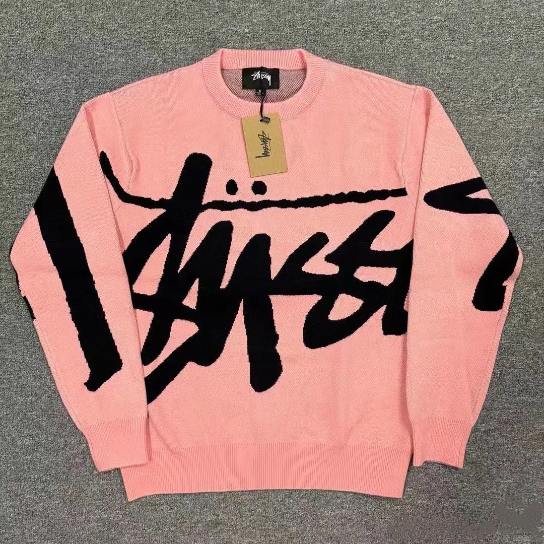 新品未使用 stussy ステューシー ニットセーター ピンク ゆったり タグ 