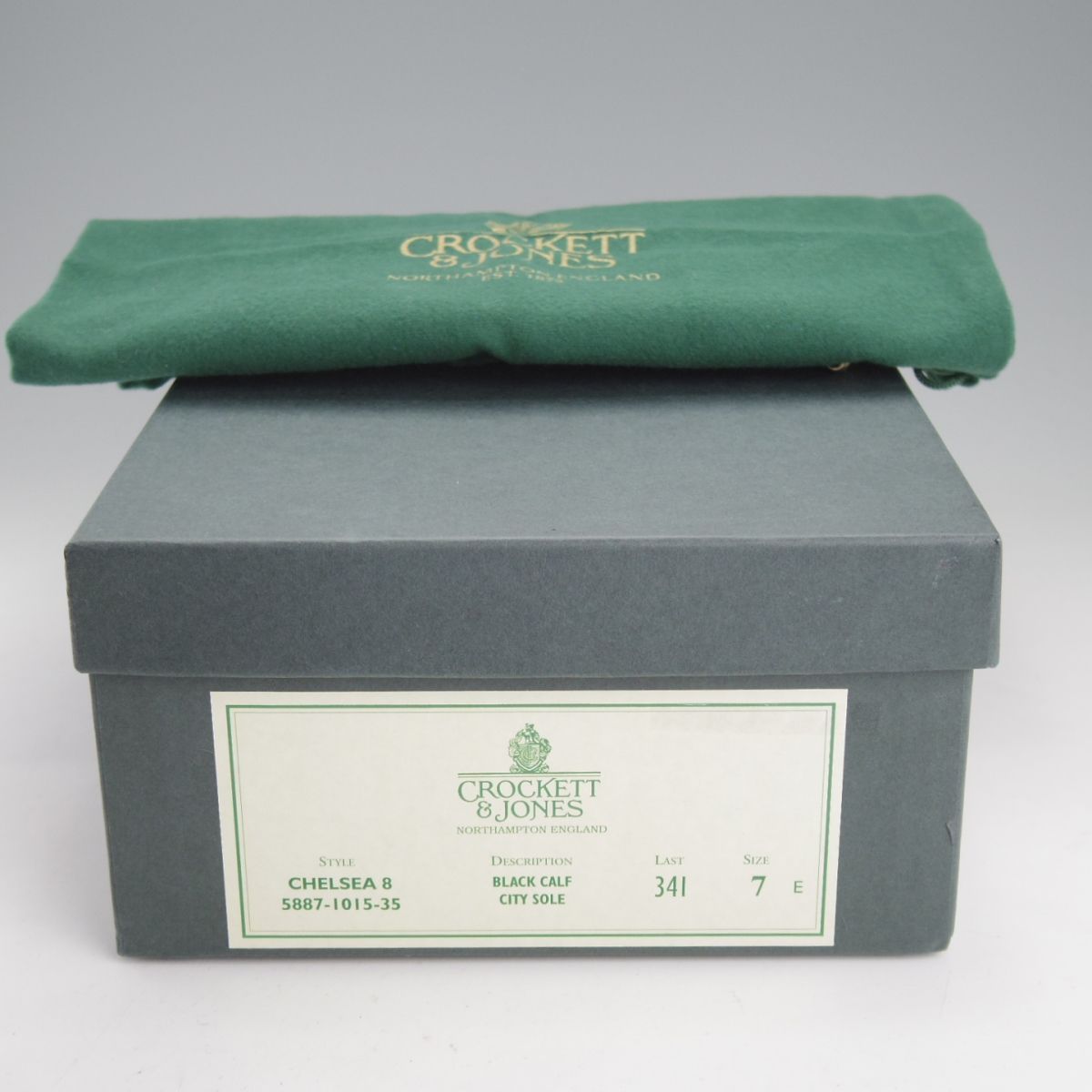 クロケット-ジョーンズ 7 E 定価 137 500- サイドゴアブーツ 341ラスト カーフ 黒 メンズ Crockett-Jones n 998