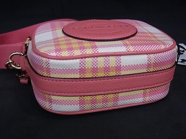 □新品□未使用□ COACH コーチ キャンバス×レザー チェック柄  