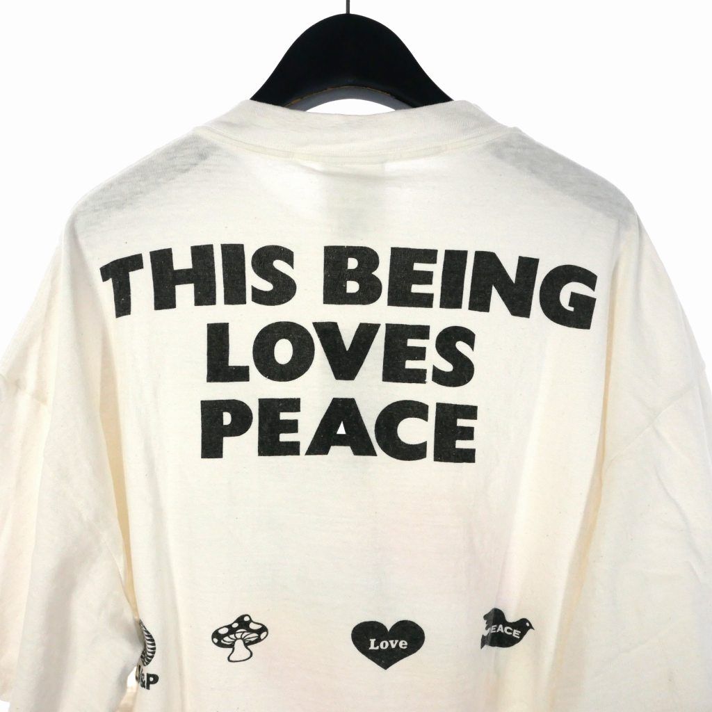 レディメイド READYMADE 24AW SS T-SHIRT PEACE/WHITE プリント