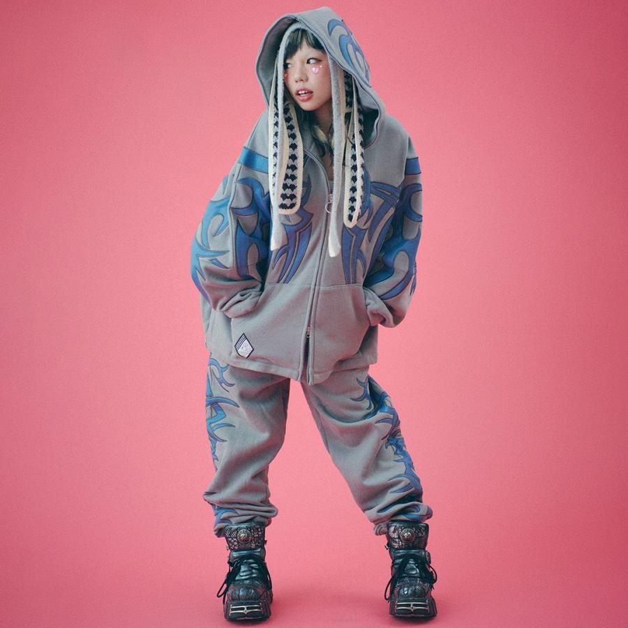 GALFY (ガルフィー) 部族系ダブダブパーカー ホワイト　中型犬 GALFY (ガルフィー) 部族系ダブダブパーカー ホワイト 中型犬