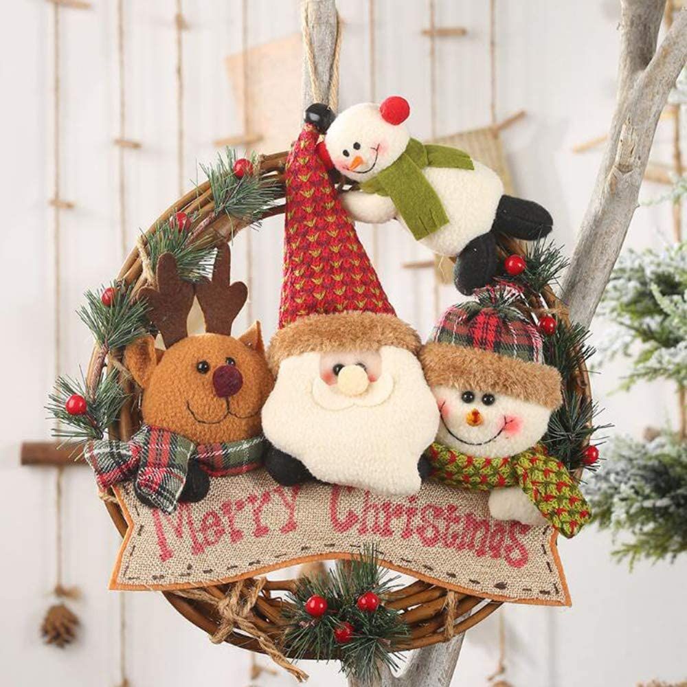 新品未使用】Christmas かわいい 雪だるま サンタクロース Merry