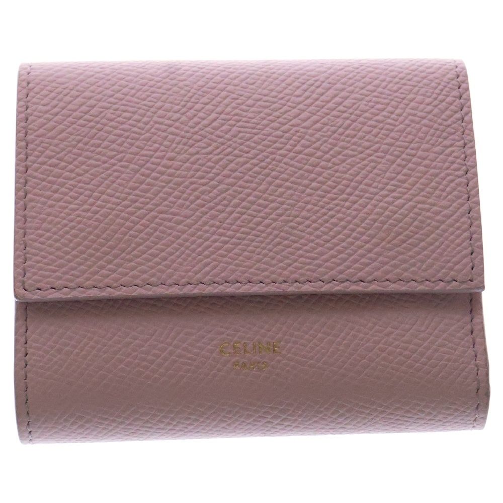 CELINE セリーヌ Small Trif Wallet 10B573BEL スモール トリフォールド ウォレット 財布 ピンク