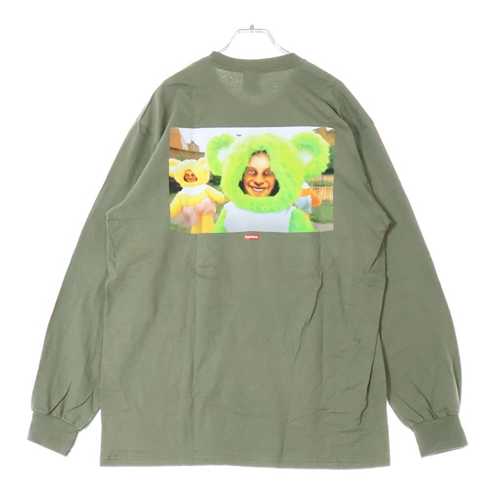 SUPREME (シュプリーム) 25SS Aphex Twin Donkey Rhubarb L/S Tee エイフェックス・ツイン ドンキー ルバーブ バックプリント クルーネック 長袖Tシャツ グリーン