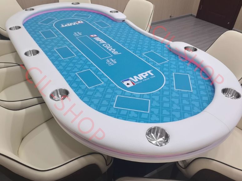 超豪華カスタムポーカーテーブル10人用 ポーカーテーブル 楕円形