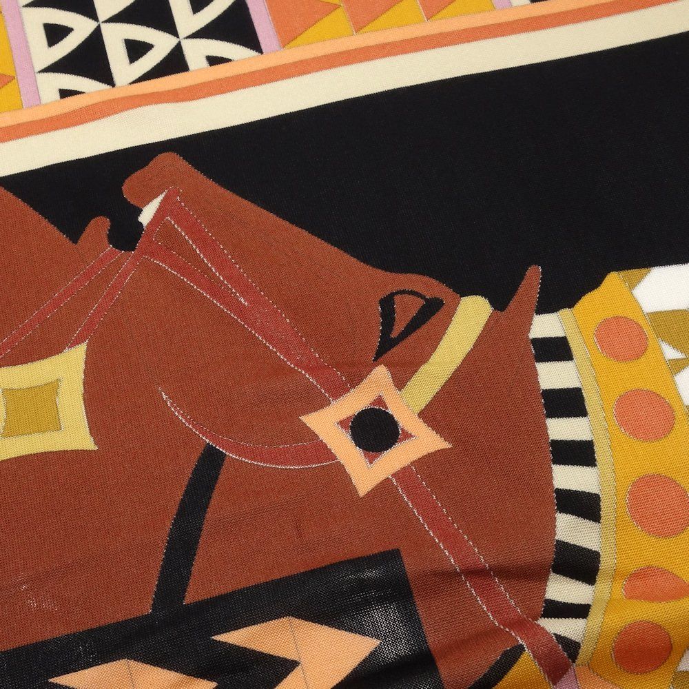 HERMES エルメス スカーフ カレ90 カルナック 神殿の馬 CHEVAUX