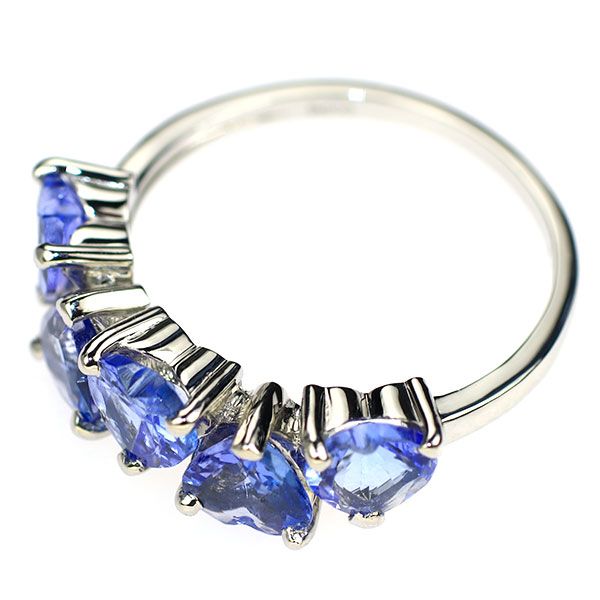 新品 Pt950 タンザナイト リング 2.00ct ジグザグエタニティ【エスコレ  