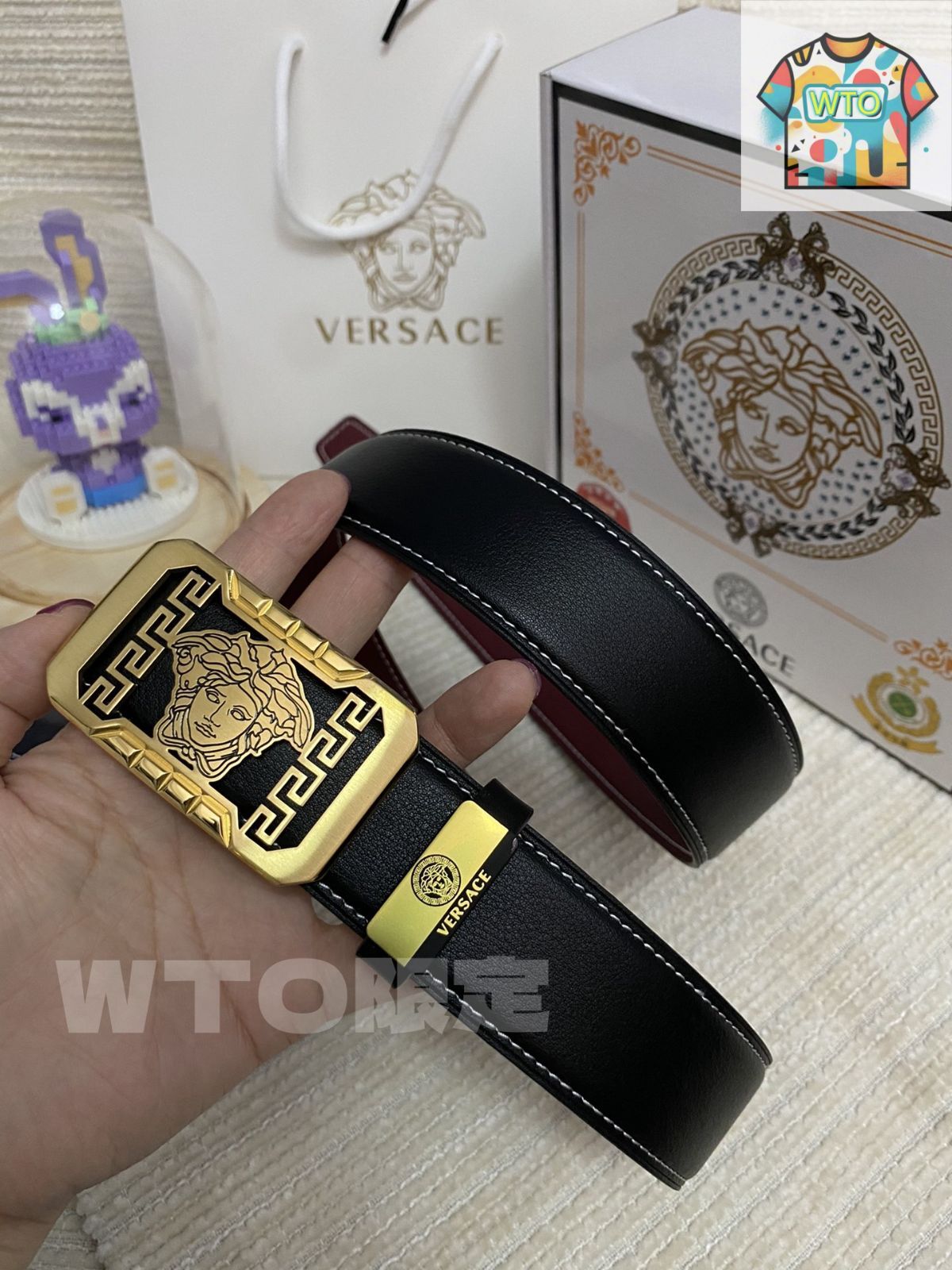 VERSACE ヴェルサーチ 真皮ベルト01-2 - メルカリ