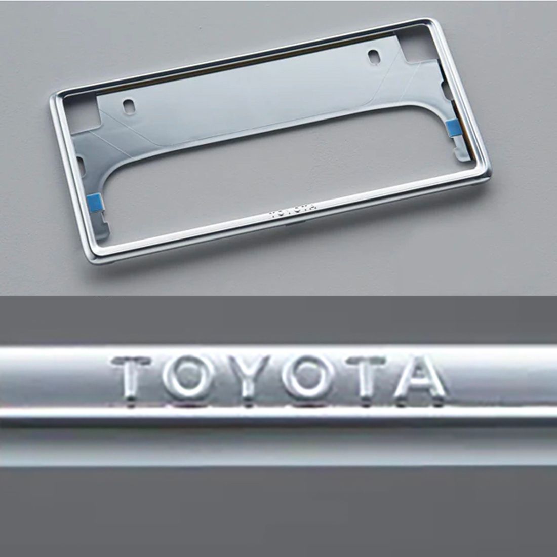 TOYOTA トヨタ純正 ナンバーフレーム デラックスタイプ フロントリアセット メルカリ