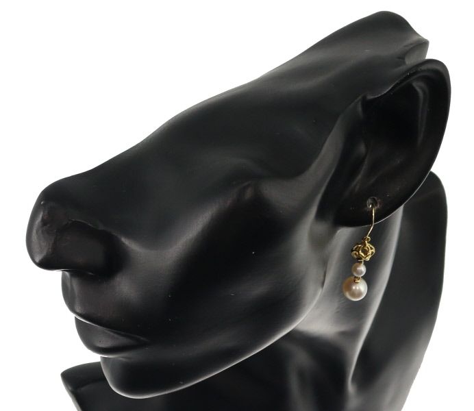 TASAKI タサキ ピアス パール 真珠 4.6-8.2mm フック K18YG #164748  