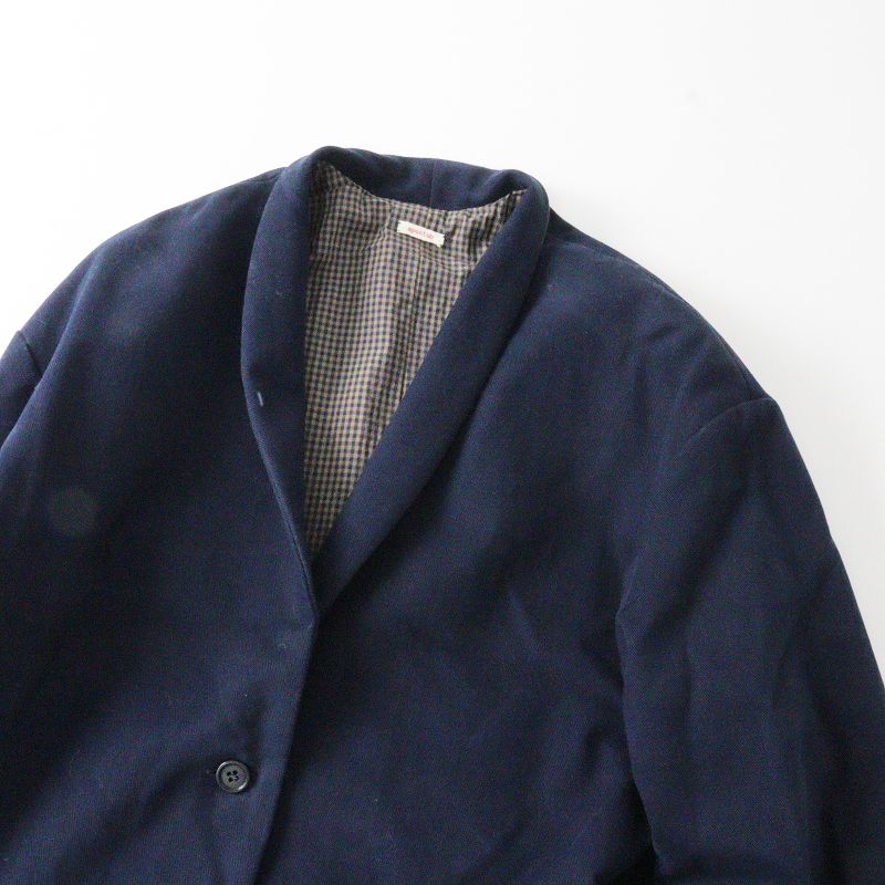 アプントビー apuntob コットン ノーカラーコート XS/ネイビー  