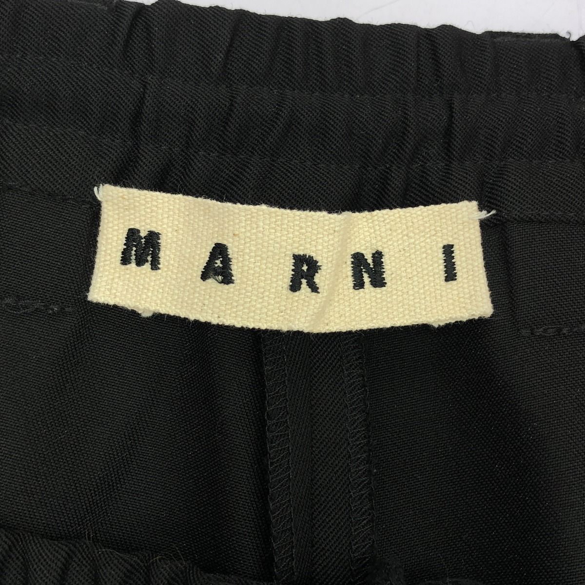 MARNI マルニ 21AW ウールトロピカルテーパードイージーパンツ PUMU0017A0 ブラック 52 MARNI マルニ 21AW ウールトロピカルテーパードイージーパンツ