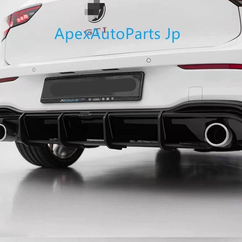 大ゴルフ8 GTI MAXモデル用 リアバンパーリップ ウィングレット ディフューザー 2021-2025 鋭いデザイン パーツ FFCRYSTALESIA_COM