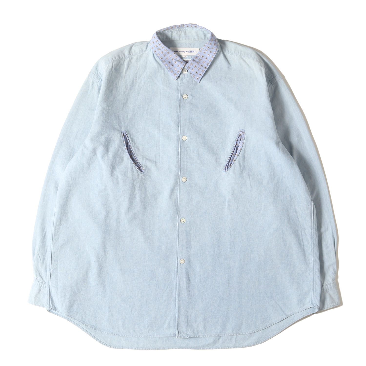 COMME des GARCONS SHIRT GIRL パッチワーク丸襟シャツ COMME des GARCONS SHIRT GIRL パッチワーク丸襟シャツ
