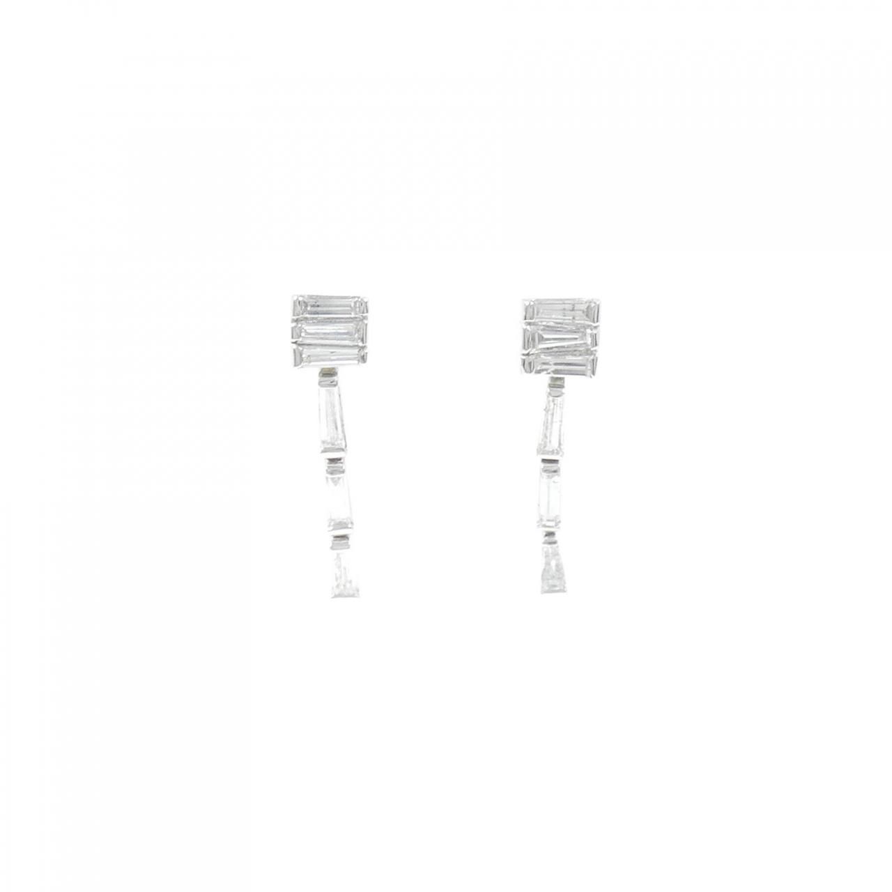 PT900 ダイヤモンド ピアス 0.64CT