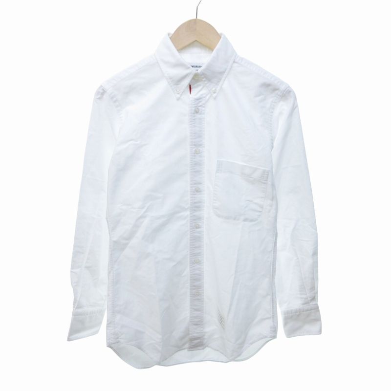 【美品】トムブラウン　オックスフォードシャツ　白　トリコロール　長袖シャツ 楽天市場】トムブラウン THOM BROWNE メンズ トップス シャツ