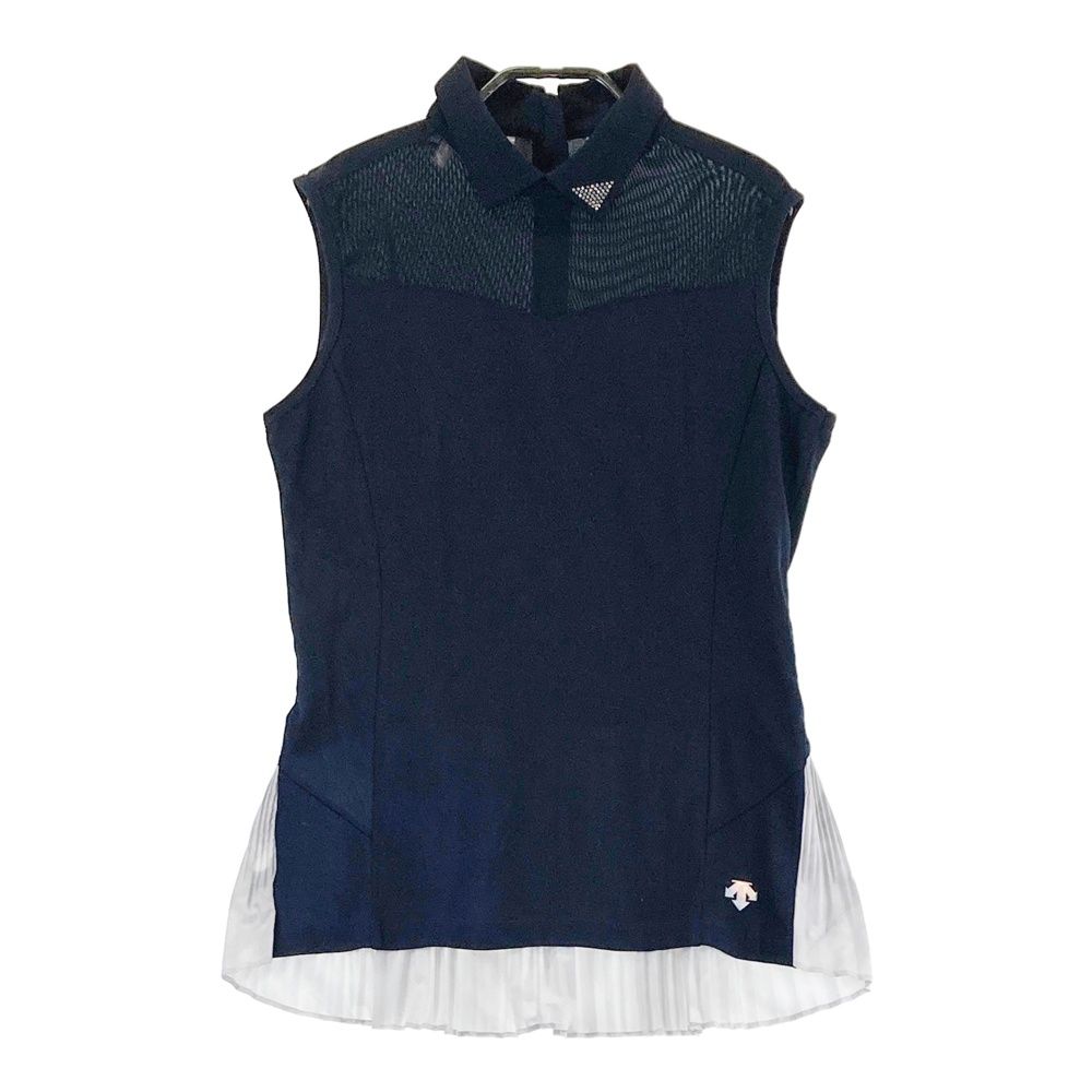 デサントゴルフ ノースリーブ シャツ プリーツ Lサイズ デサントゴルフ