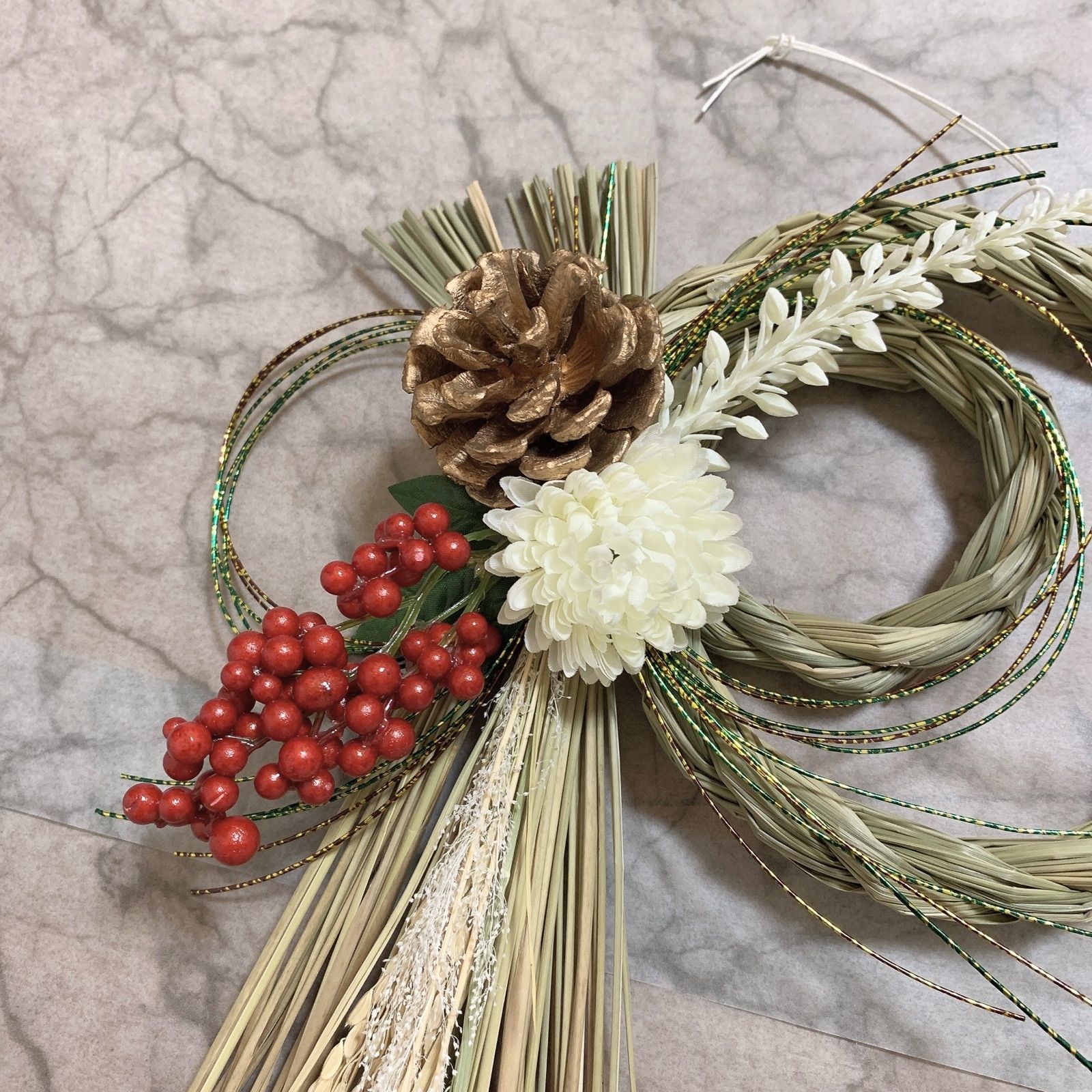 グラースஐしめ縄スワッグ しめ縄飾り お正月飾り - メルカリ