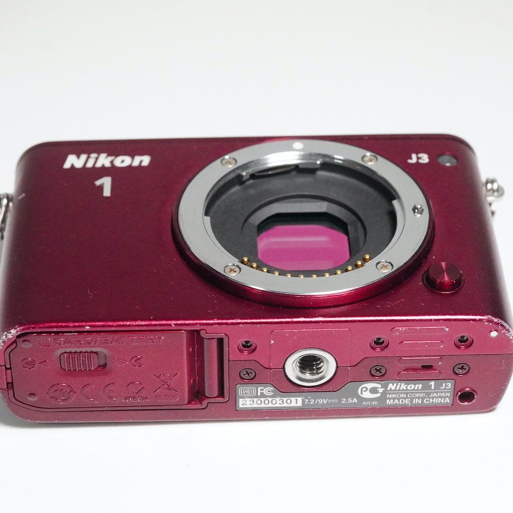 Nikon 1 J3 ミラーレス一眼 レッド 元箱 動作OK 1週間保証 /1171