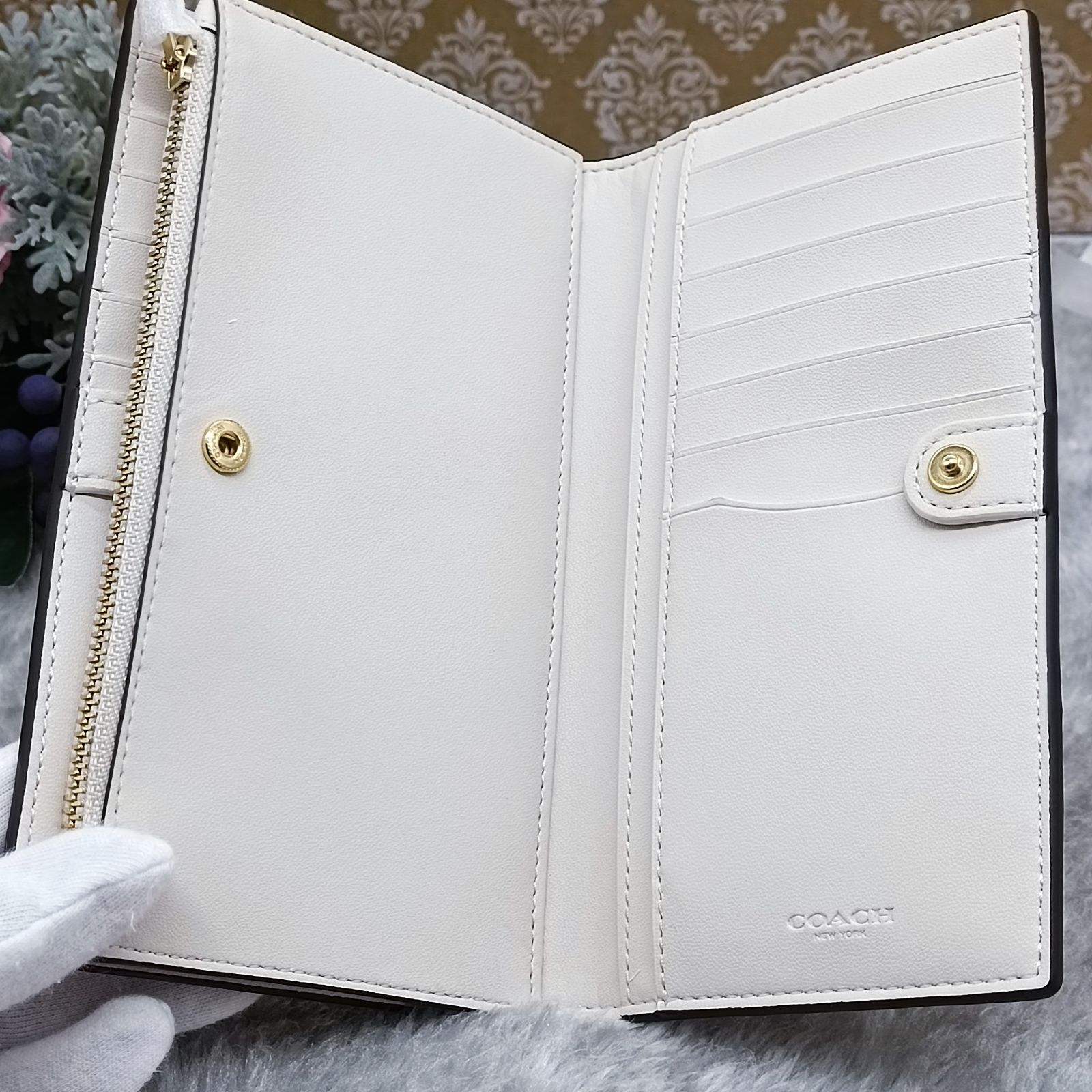 COACH 》 ☆未使用☆ コーチ シグネチャースリムウォレット 長財布 
