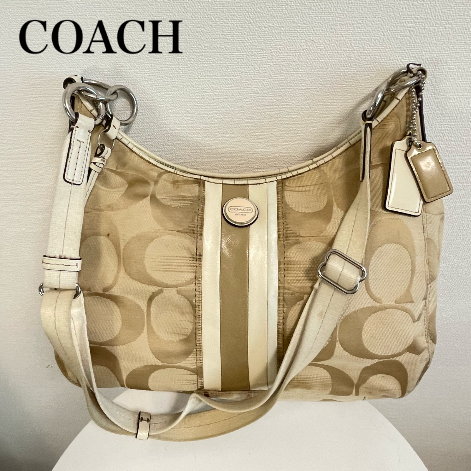 売れ筋】 新品、未使用 □美品□COACH コーチ レザー シグネチャー