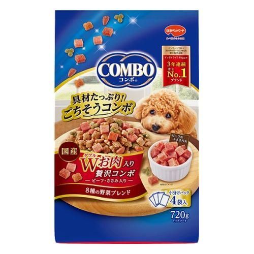 同梱不可 12個セット コンボ ドッグ Wお肉入り 720g 4袋入り